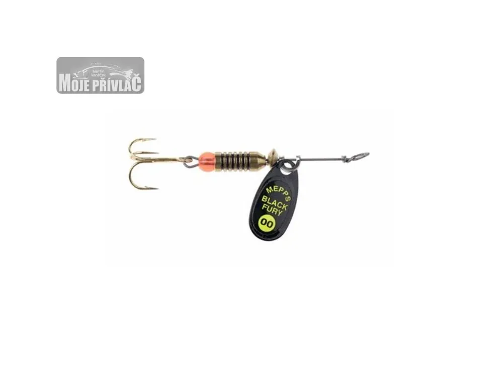 Dokud Zásoby Vydrží Rotační třpytka Mepps Black Fury Vel.00 1,5g Černá-Chartreuse