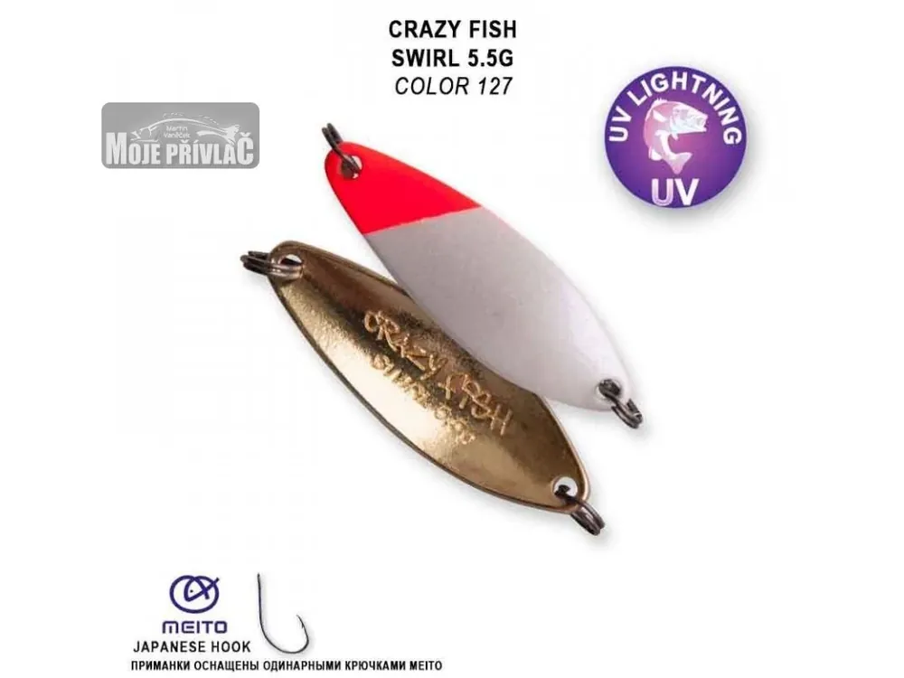 Nová Kolekce Plandavka Crazy Fish Swirl 42mm 5,5g color 127