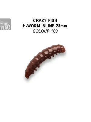 Gumová nástraha Crazy Fish Trout Baby H-Worm Inline MF Floating 28mm 100 - Kreveta (20ks) Cenově Výhodný