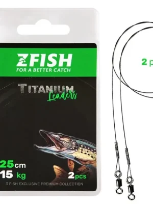 Bezpečná Platba ZFISH Lanko Titanium Leader - 2ks 20cm/12Kg