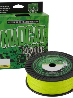 Výprodej Madcat Splétaná Sumcová Šňůra Backbone PE X8 300 m - 0,45 mm 47,7 kg Chartreuse