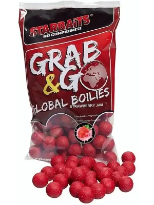 Značkový Boilies Starbaits Global Grab&Go 800g - 24mm - Strawberry Jam