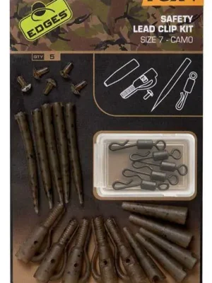 Závěs na zátěž komplet Fox Camo Safety Lead Clip Kit Size 7 Omezená Nabídka