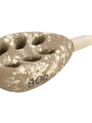 Akce FLAT- Olověné krmítko krátké s protektorem (SAND) - 80 g - 1 ks