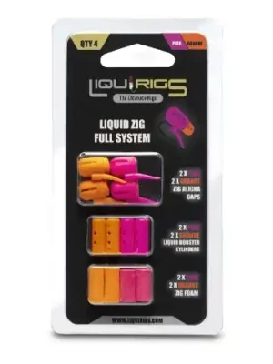 Liquirigs Liquid Zig Systém Růžová a Oranžová 4+4+4ks Akční Cena