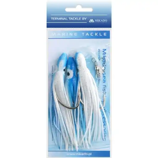 Akce Mikado Sea Set - Octopus Rig 10cm 3x7/0 Modrá Bílá