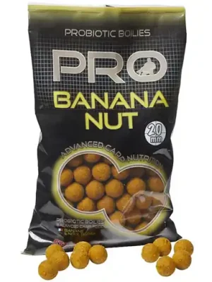 Akční Cena Starbaits Probiotic Boilie Banana Nut 800g 24mm