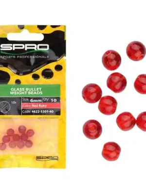 SPRO Round Smooth Glass Beads 6mm Red Ruby Cenově Výhodný