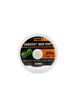 Značkový Fox Edges Camotex Semi Stiff Pletená šňůra 25lb 20m
