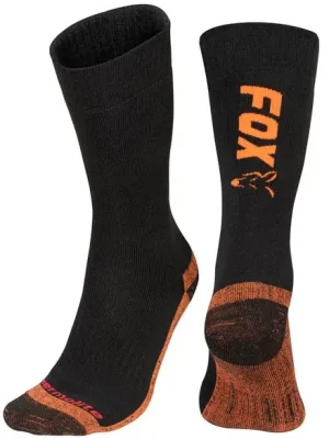Akční Nabídka Fox Collection Thermolite Dlouhé ponožky Black-Orange Ponožky 40-43