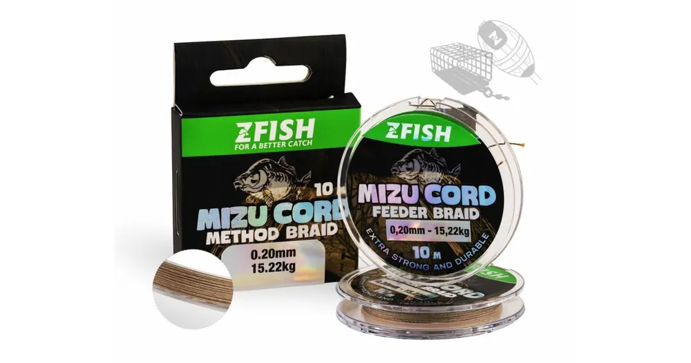 Akce Zfish Šňůrka MizuCord Method Feeder Braid 10m 0,14mm 10,33kg
