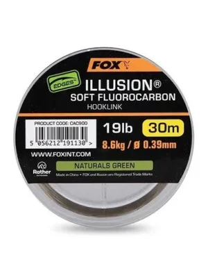 Akční Cena FOX Fluorocarbon Edges Illusion Soft Fluorocarbon Hooklink 30m 0,39mm 19lb 8,6kg