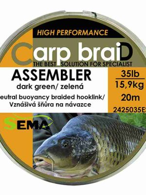 CarpbraiD Assembler šnůra zelená 20m Rychlé Dodání