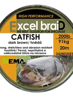 Excel Braid Catfish šnůra hnědá 20m Ověřený