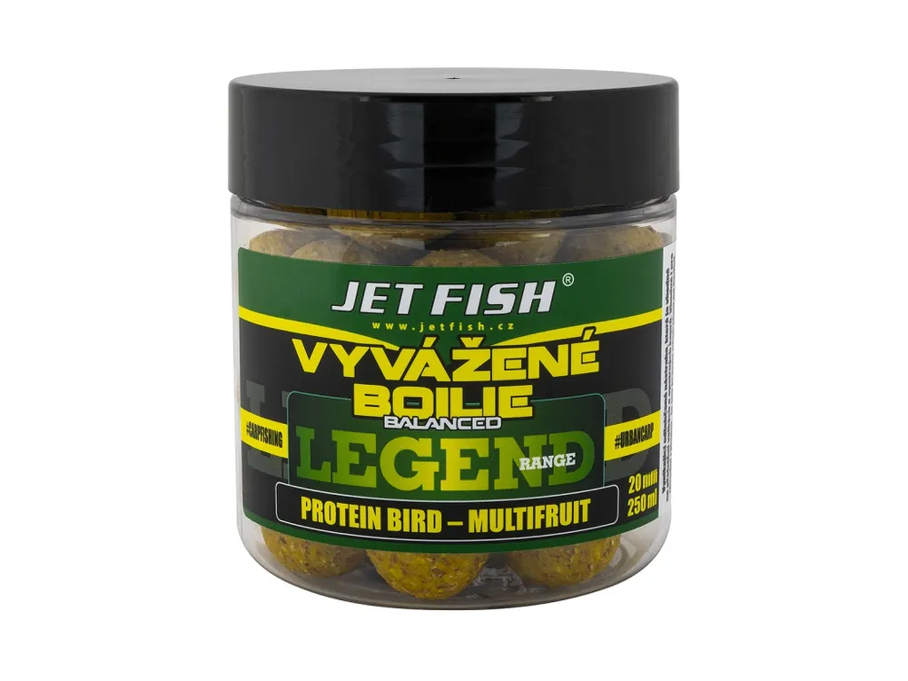 250ml-20mm Legend range Vyvážené boilie : PROTEIN BIRD - MULTIFRUIT Víkendová Akce