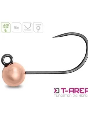 Značkový Wolframový jig Delphin T-AREA BL/5ks měděný/4mm/0,6g/#6
